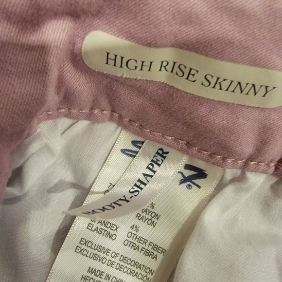 Seven Jeans High Rise Skinny Booty Shaper Mauve Jeans size 14 - Picture 8 of 10